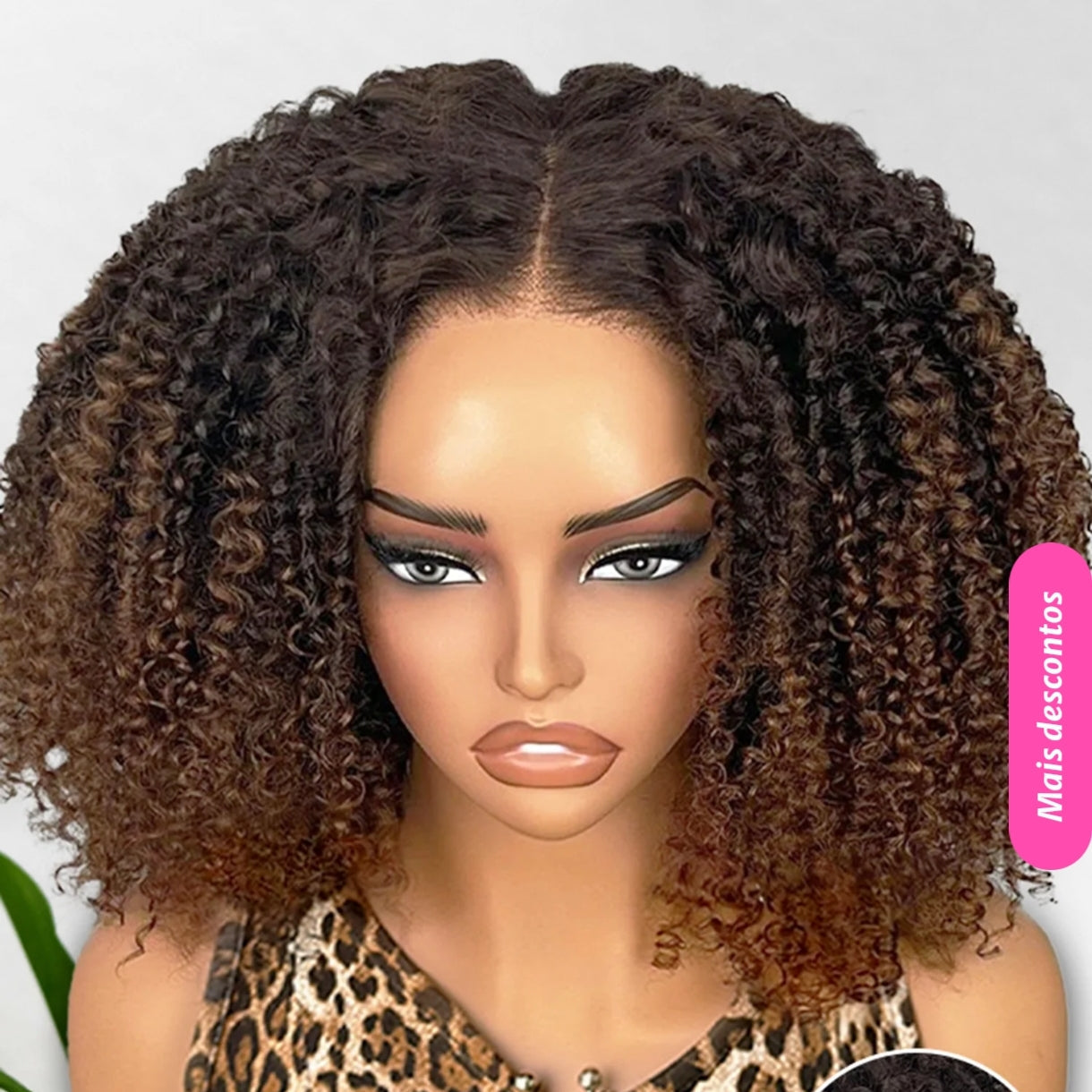 Peruca  Afro Curly - Ombré