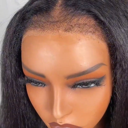 Peruca 360 Kinky Straight – Preto Natural (#1B)