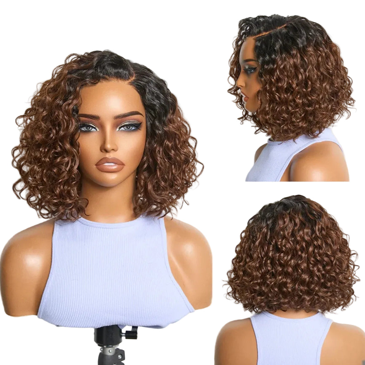 Peruca Bob cacheado – 3 Cores