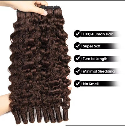 Extensões Burmese Curly – Castanho Chocolate (#4)