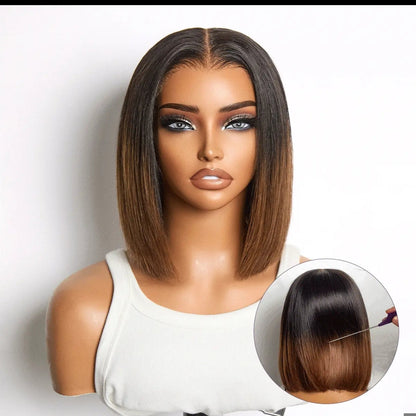 Peruca Bob Yaki – Castanho Ombre
